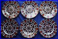 ROYAL CROWN DERBY OLD IMARI 10.5 INCH / 26.5cm PLATES x 6 SECONDS QUALITY