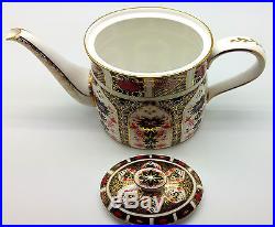 Royal Crown Derby Old Imari Mint 5 Cup Teapot Made In England Stamped 1128 L