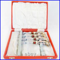 ROYAL CROWN DERBY OLD IMARI Set of 4 Forks 3 tine NEW IN BOX NEVER USED England