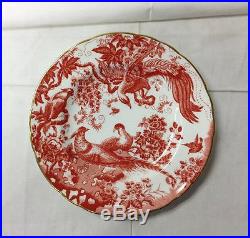 Royal Crown Derby Red Aves Salad Plate 8 1/2 Bone China England New