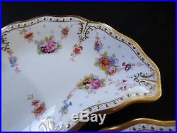 Royal Crown Derby Royal Antoinette Crescent Shape Salad Plates Set Of 7