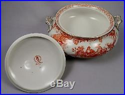 ROYAL CROWN DERBY Red Aves A74 Covered Vegetable Serving Bowl