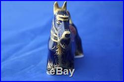 ROYAL CROWN DERBY SCOTTISH TERRIER SCOTTIE PAPERWEIGHT MMIX BOXED 1st QUAL