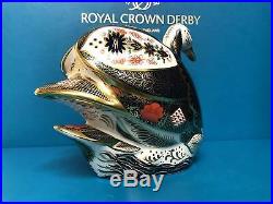 ROYAL CROWN DERBY SWAN OLD IMARI SOLID GOLD BAND 1st Quality Paperweights NEW