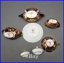 ROYAL CROWN DERBY TRADITIONAL IMARI Mini Miniature 7 PC TEA SET VINTAGE