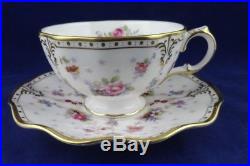 ROYAL CROWN DERBY Tea Cup & Saucer ROYAL ANTOINETTE Pattern