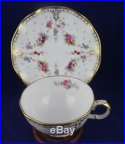 ROYAL CROWN DERBY Tea Cup & Saucer ROYAL ANTOINETTE Pattern