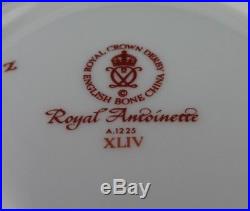 ROYAL CROWN DERBY Tea Cup & Saucer ROYAL ANTOINETTE Pattern