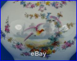 ROYAL CROWN DERBY Vase c1896 Gilded Hand Painted BIRD & Roses Pattern