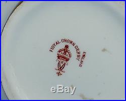 ROYAL CROWN DERBY Vase c1896 Gilded Hand Painted BIRD & Roses Pattern