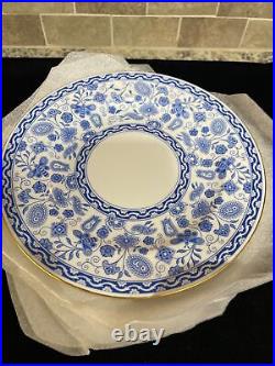ROYAL CROWN DERBY WILMOT LUNCHEON SALAD PLATE 8 1/4 BLUE AND WHITE Set of 11