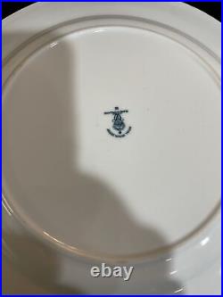 ROYAL CROWN DERBY WILMOT LUNCHEON SALAD PLATE 8 1/4 BLUE AND WHITE Set of 11