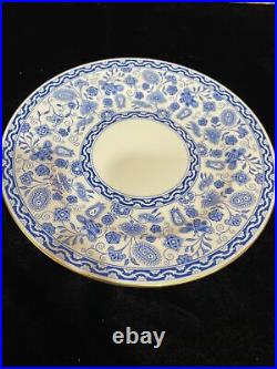 ROYAL CROWN DERBY WILMOT LUNCHEON SALAD PLATE 8 1/4 BLUE AND WHITE Set of 11