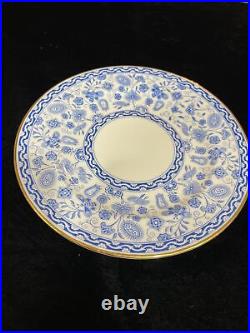 ROYAL CROWN DERBY WILMOT LUNCHEON SALAD PLATE 8 1/4 BLUE AND WHITE Set of 11