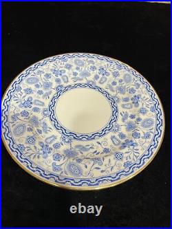 ROYAL CROWN DERBY WILMOT LUNCHEON SALAD PLATE 8 1/4 BLUE AND WHITE Set of 11