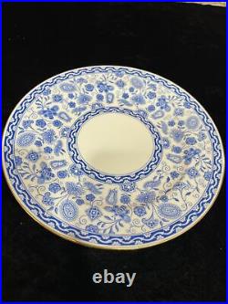 ROYAL CROWN DERBY WILMOT LUNCHEON SALAD PLATE 8 1/4 BLUE AND WHITE Set of 11