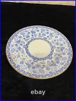 ROYAL CROWN DERBY WILMOT LUNCHEON SALAD PLATE 8 1/4 BLUE AND WHITE Set of 11