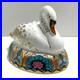 ROYAL-CROWN-DERBY-White-Swan-Paperweight-22K-Gold-Gild-Lotus-Flowers-Dragonfly-01-si
