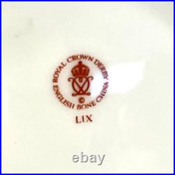 ROYAL CROWN DERBY White Swan Paperweight 22K Gold Gild Lotus Flowers Dragonfly