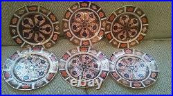 ROYAL CROWN DERBY old imari 1128 set of six. Side plates 6 inch