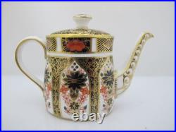 ROYAL Crown Derby 1128 OLD IMARI Bone China Full Miniature TEA SET & Oval Tray