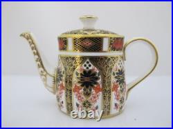 ROYAL Crown Derby 1128 OLD IMARI Bone China Full Miniature TEA SET & Oval Tray