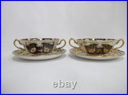 ROYAL Crown Derby 2451 Traditional IMARI Bone China SOUP Cup Bowl & Saucer Set