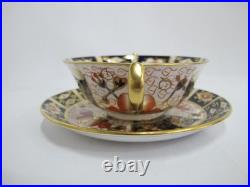 ROYAL Crown Derby 2451 Traditional IMARI Bone China SOUP Cup Bowl & Saucer Set