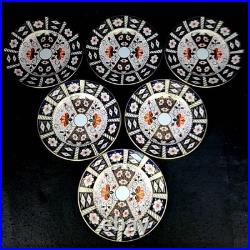 ROYAL Crown Derby 2451 Traditional IMARI China Dinner 22cm Plate Set of 6 used