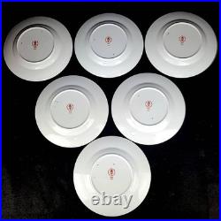 ROYAL Crown Derby 2451 Traditional IMARI China Dinner 22cm Plate Set of 6 used