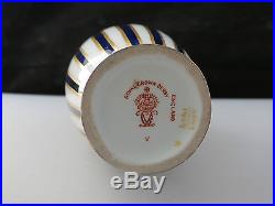 Rare 1905 Royal Crown Derby Blue Striped Vase Signed By Reuben Hague