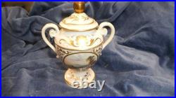 Rare 19thCentury Royal Crown Derby Hand Painted Scene Lid. Handle Urn Vase c1825