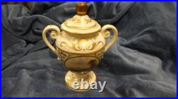 Rare 19thCentury Royal Crown Derby Hand Painted Scene Lid. Handle Urn Vase c1825