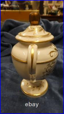 Rare 19thCentury Royal Crown Derby Hand Painted Scene Lid. Handle Urn Vase c1825