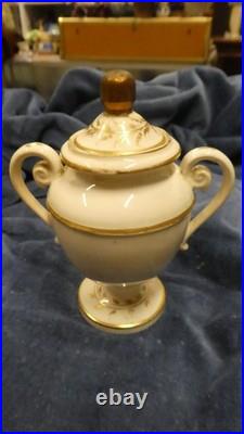 Rare 19thCentury Royal Crown Derby Hand Painted Scene Lid. Handle Urn Vase c1825
