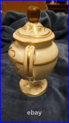 Rare 19thCentury Royal Crown Derby Hand Painted Scene Lid. Handle Urn Vase c1825