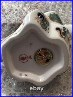 Rare 2000 Royal Crown Derby Striped Dolphin Imari Paperweight with Gold Stopper