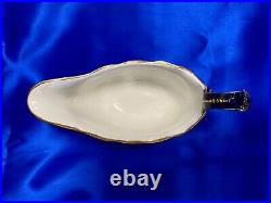 Rare ANTIQUE 1921 ROYAL CROWN DERBY 3973 GRAVY BOAT OnPlate 6 3/4 x 3 x 4 1/2