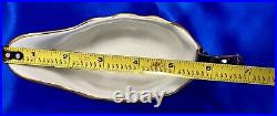 Rare ANTIQUE 1921 ROYAL CROWN DERBY 3973 GRAVY BOAT OnPlate 6 3/4 x 3 x 4 1/2