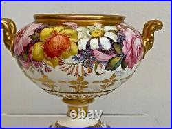 Rare And Superb Royal Crown Derby Cache Pot Artist Signed Albert Gregory