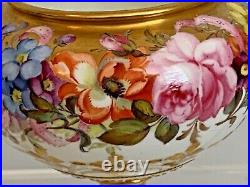 Rare And Superb Royal Crown Derby Cache Pot Artist Signed Albert Gregory