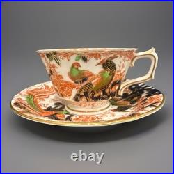 Rare Antique 1911 Royal Crown Derby Imari Teacup Saucer Demitasse Size, Marked