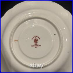 Rare Antique 1911 Royal Crown Derby Imari Teacup Saucer Demitasse Size, Marked