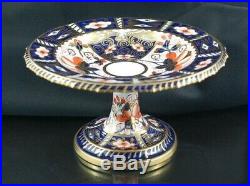 Rare Antique 1912 Royal Crown Derby 2451 Imari Pattern Comport Pedestal Dish