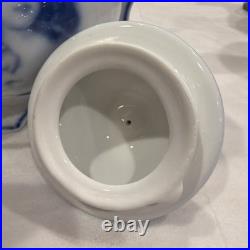 Rare Antique Royal Crown Derby Flow Blue Victorian Portrait Teapot Excellent