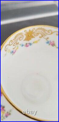 Rare Antique Royal Crown Derby Mini Demitasse Cups with Roses & Raised Gilt H 2