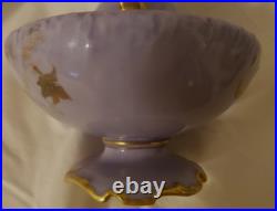 Rare Art Nouveau Royal Crown Derby Ewer Gilded Gold Leaves made for Tiffany & Co