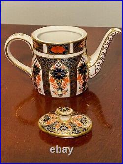 Rare Collectible ROYAL CROWN DERBY #1128 Imari Full 7-Piece Miniature Tea Set