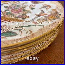 Rare Item Royal Crown Derby Old Abbey Dinner Plates Set of 6 26.6cm 1973 Mint