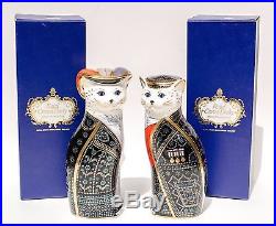 Rare NIB Royal Crown Derby Pearly King Queen Royal Cats Stepney 1989 Mile End